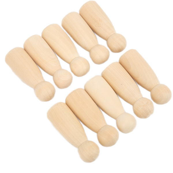 10 kpl puinen nukke, 75 mm, 3,0 tuumaa, turvallinen, purseeton Kehitä HandsOn Skills -tee-se-itse-tarvikkeita koristeluun (tytöille)