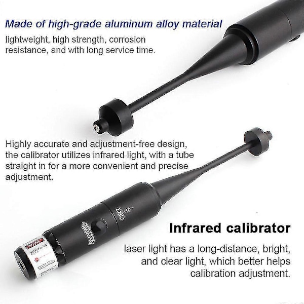 Laserkalibrator Aluminiumlegering Kalibrator Vridfri Laserkalibrator 8-håls Justerbar Adapter För 0.177 Till 0.50 Kaliber -GSL Grön Laser