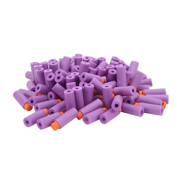 100 st Universal Short Dart High Density EVA Soft Shot Harmless Toy Refill för olika Shooting Toy Lila