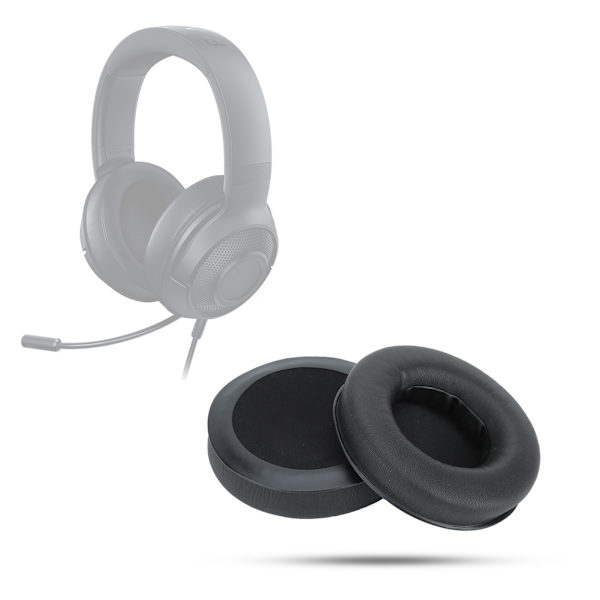 Myke øreputer i svamp for Razer Kraken Pro hodetelefoner - Svart