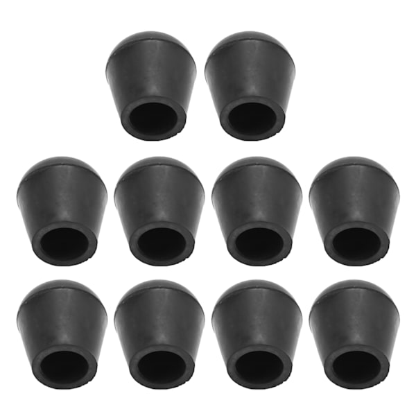 19 mm gåkäppspets Förhindra halka Bärbar med låg ljudnivå, rund gummikryckspets för badstolsfot 10 st