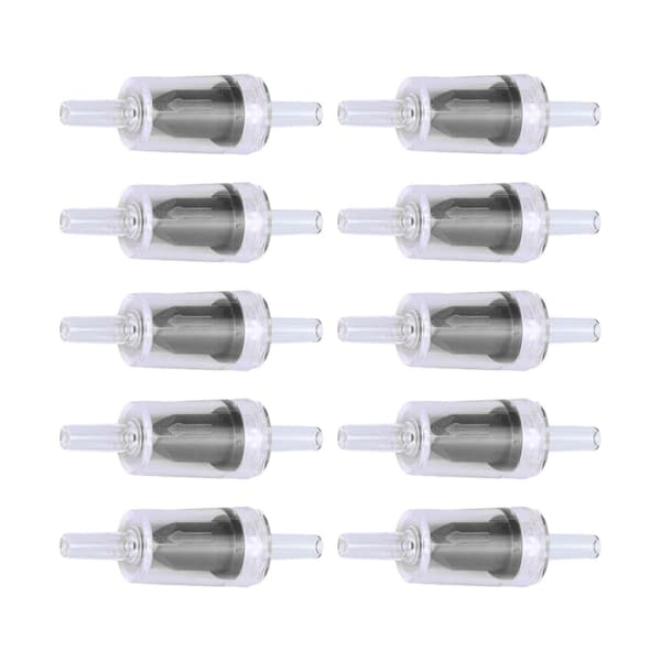10 stk. Kontraventil 4mm PP Luftpumpe Akvarium 1 Vejs Vandstop Kontraventil til Akvarium Sort