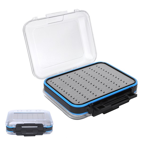 ABS Vandtæt Dual Layer Fluefiskeri Box Fluer Case Lure Simulering Fish Bait Opbevaring