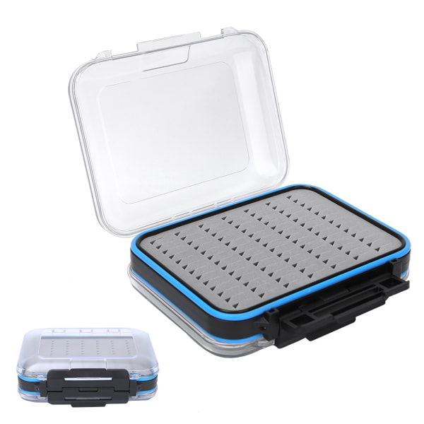 ABS Vattentät Dual Layer Flugfiske Box Flugor Case Lure Simulering Fiskbete Förvaring