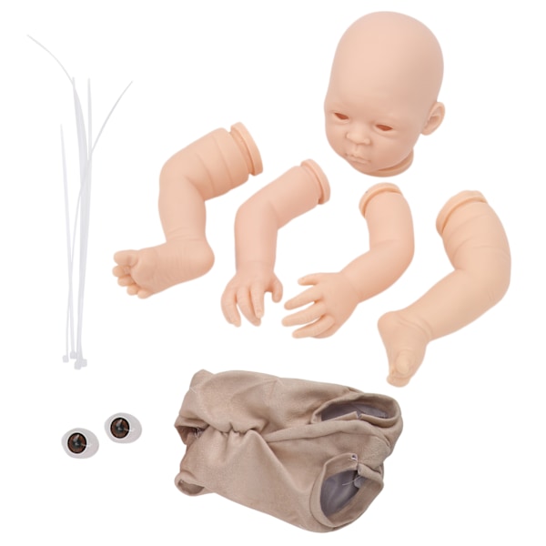 Simulering Omålad Reborn Dockkit Vinyl Oavslutad Babydocka Gjutform Delar Set 18 Tum