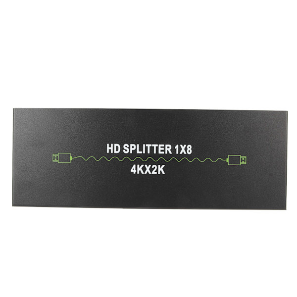 4K HD Multimedia Interface Splitter 1x8 1 ind 8 ud HD Multimedia Interface Splitter Splicer Extender 100‑240V UK Stik