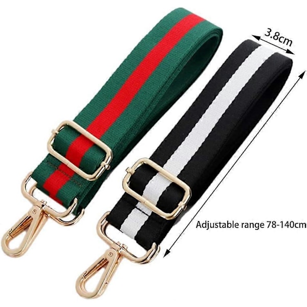 2 ST Bred Axelrem Justerbart Bälte Crossbody Väska Remmar Ersättning Handväska Remmar Passar Alla