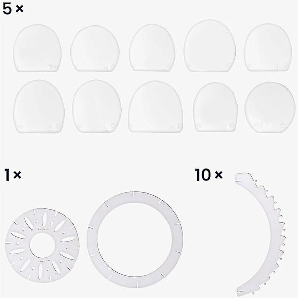Puzzle Taklampe - Blomsterlampeskjerm med Kabel og E27 Ring - Lysekrone Soverom Spisestue Kjøkken Stue - Hvit