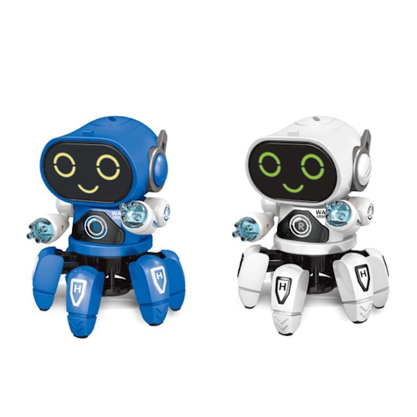 Robotleketøy Seks klør Plast Intelligent Dancing Singing Light Elektrisk Robotleketøy for gutter Blå