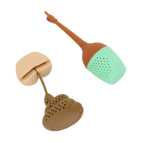 Funny Tea Infuser Fake Poop Food -luokan elastinen silikoni Helppokäyttöinen söpö teesihti juhlatoimistobaariin