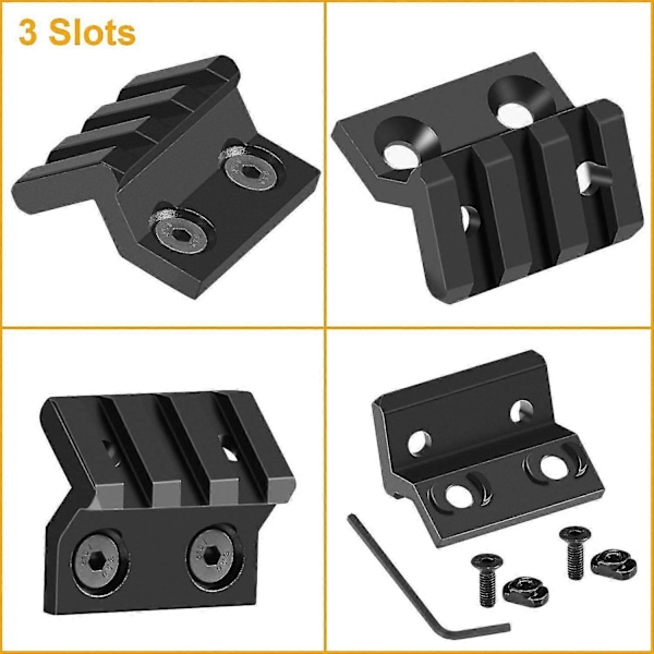 3 Spår 45 Graders Mlok-skena 3 Spår 5 Spår Aluminiumlegering Fäste Mlok-system