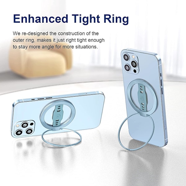 Silikon grep telefonholder for iPhone 14/13/12 Pro/Max/Plus med Magsafe og magnetisk ring