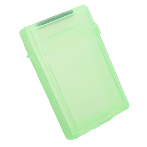 2,5 tommers lagringsboks for harddisk ABS-materiale HDd SSD Støvtett og antistatisk beskyttelsesdeksel (grønn)