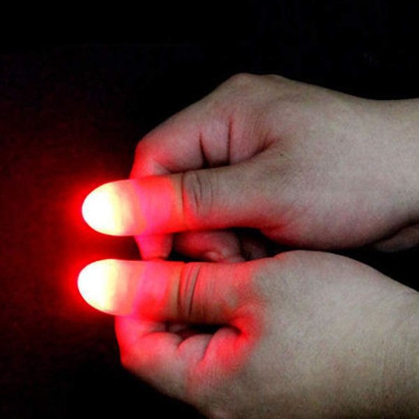 LED-peukalonvalot taikatemppuihin ja juhliin - Punainen (10 kpl)