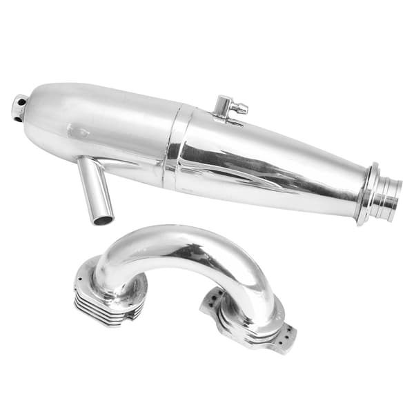 Dobbelt udstødningsrør til HSP Redcat 1/8 RC bil til SH GO 21/28CXP motor