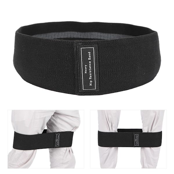 Träningsmotståndsband Halkfri Fitness Elastisk Stretching Träningsband Dragrem Bälte (svart)