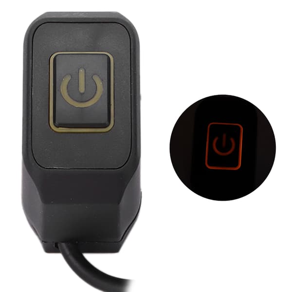 22 mm motorsykkelstyrebryterkontrollknapp vanntett universell for frontlys gul