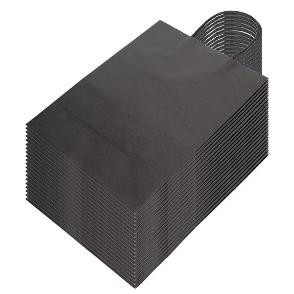 Miljövänlig bärbar kraftpåse Butik Kläderförpackning Presentpåse (M 21 x 11 x 27,5 cm) (svart)