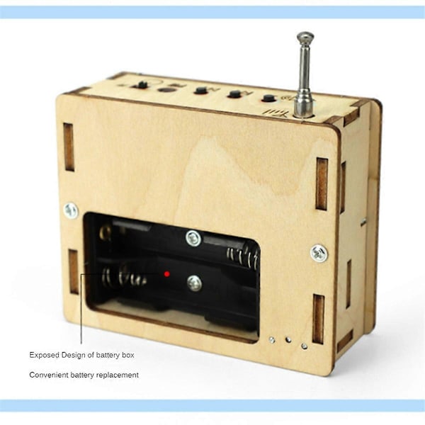 DIY FM Radio Modell Trä Vetenskap Experiment Kit Vetenskapsinlärning