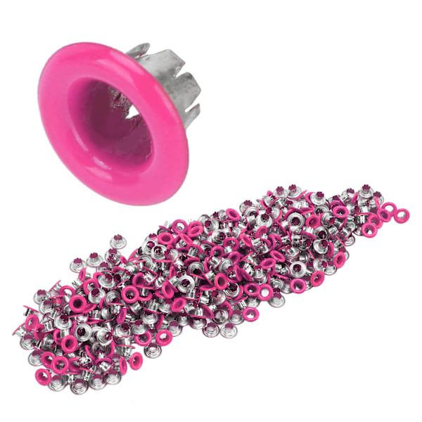 500 stk trykknapper i jernmateriale, flate, glatte, lyse overflater, lette, fargerike syknapper YK4/5C28 (rosa rød)