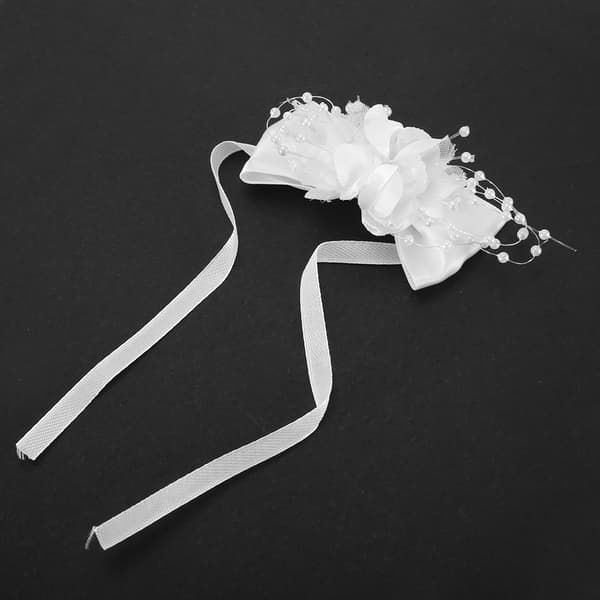 2 stk. vakker håndblomst brudepike håndleddscorsage dekorasjoner perlesateng (perle)