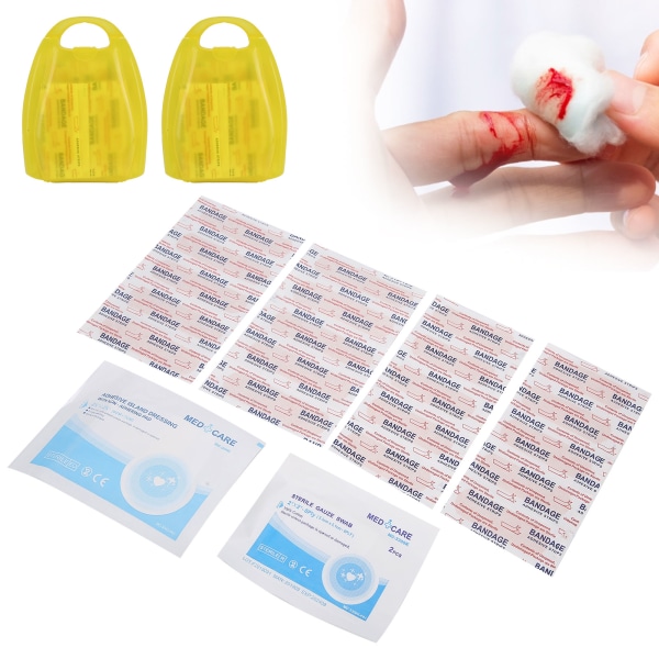 2 sarjaa vedenpitävä sideharso Set Emergency Aid Kit Emergency Treatment Toolbox