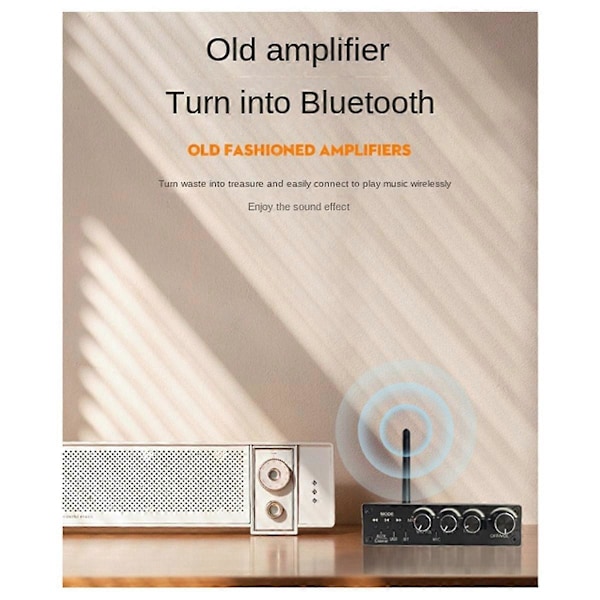 BT 5.3 Audio Receiver AUX/Mic/USB-audioadapteri kaukosäätimellä