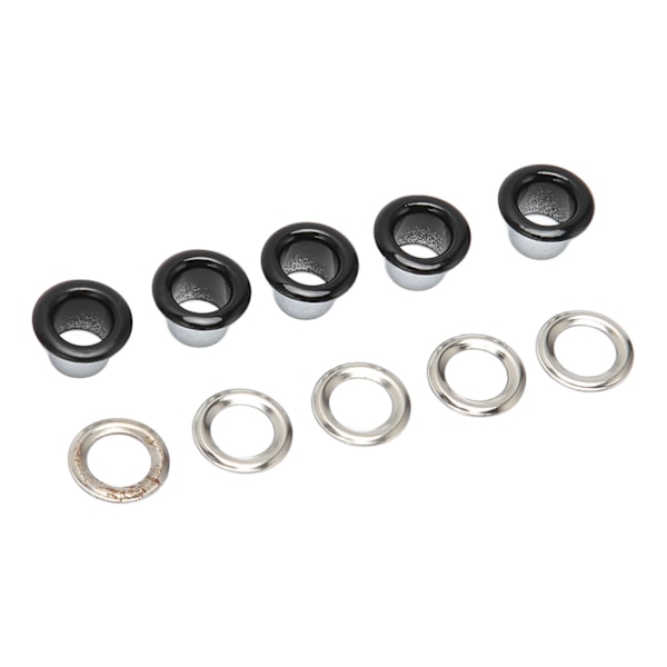 500 sett Grommet Kit 6 mm Rund Kobber Utsøkt Enkel å bruke Multi Purpose Eyelet Kit for reparasjonsdekorasjon DIY Glossy Black