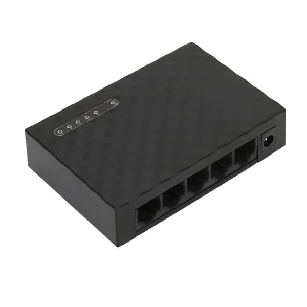 Nätverksswitch 1000M 5 portar Självanpassande LED-panel Dator Gigabit Ethernet Nätverksswitch 100‑240V US-kontakt