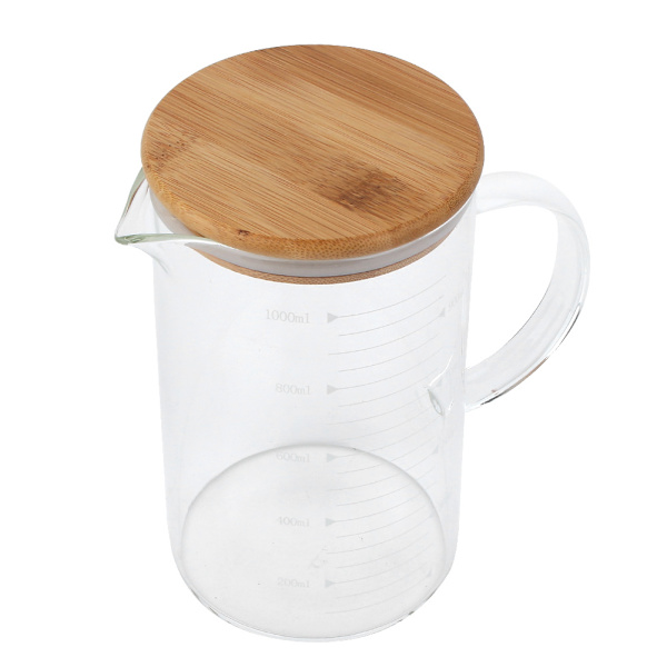 300 ml husholdning transparent varmebestandigt glaskop med te låg