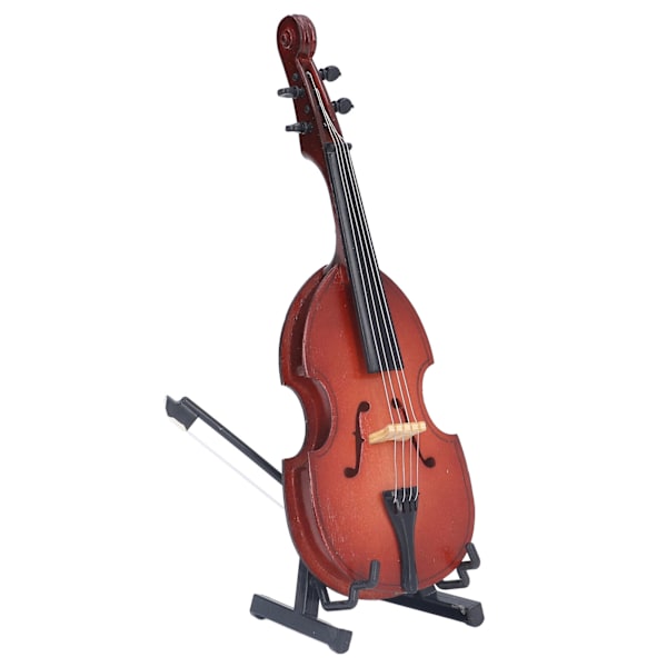Lille violin med udsøgte detaljer Bærbar basstræ violin ornament med beslag til musiktræning Gradueringsgave
