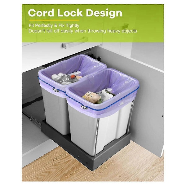 6 stk. Søppelbøttebånd Cord Lord Justerbare Store Søppelbøtte Gummibånd Passer 8-33 Gallon Søppelbøtter Multifunksjonsbånd B