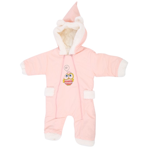 Baby Vintertøj Varm Bomuldslignende Klatreprint Langærmet VinterheldragtPink 80cm