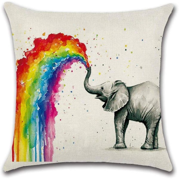 set Rainbow Animal Print polyesteripellavatyynynpäälliset vuodesohvan sisustukseen, 45x45cm