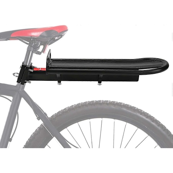 Cykelpakethållare Bak med 9 kg Maxlast, Justerbar Cykelbagagehållare i Aluminiumlegering Snabbkoppling Universal (Svart)