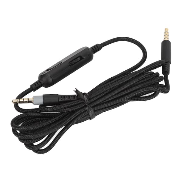 Hovedetelefonkabel 3,5 mm stik udskiftning headsetledning med inline lydløs volumenkontrol til HyperX Cloud Mix til G633 G933