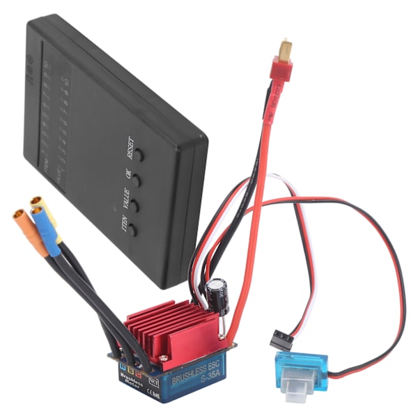 35A børsteløs ESC programmeringskort elektrisk hastighetskontrollsett passer for 1/14 1/16 RC-bil