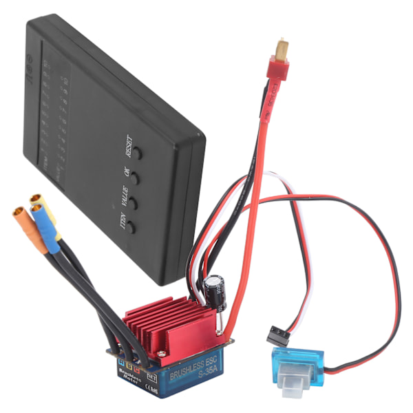 35A borstlös ESC programmeringskort elektriskt hastighetsreglage set passar för 1/14 1/16 RC bil