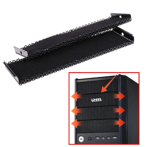 2 stk. Optisk Drev Computer Kabinet Frontpanel Beslag Driverens Baffel Svamp