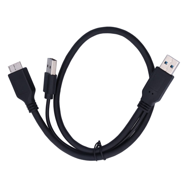 Strømdatakabel USB-A til USB 2.0 Micro B Y Type hann til hann for mobil harddisk Svart