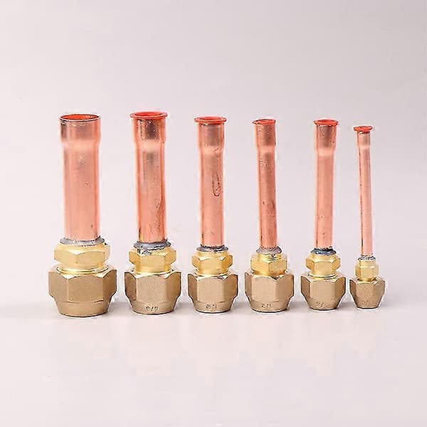 2026 1PC Air Conditioning Copper Pipe with Forged Brass SAE 1/4 3/8 5/8 1/2 3/4 Threaded Connection Adapter -20 to 120℃ A8