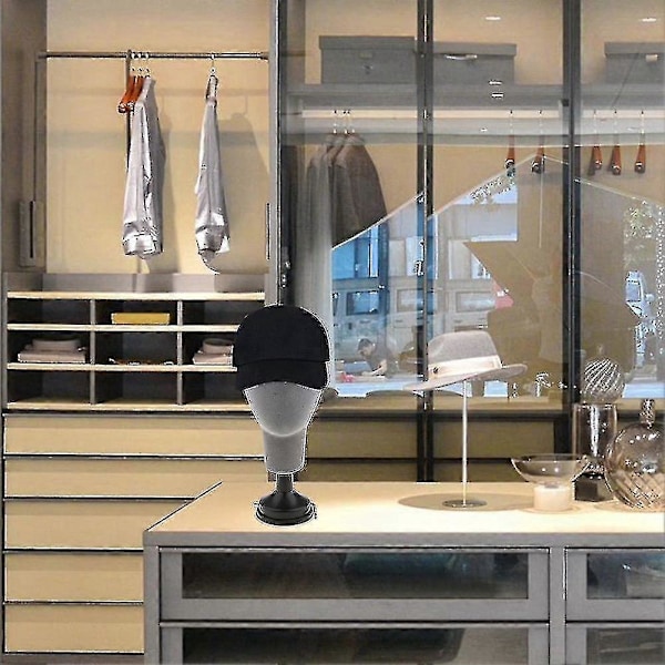 Flocking Skum Mannekeng Hode Modell Fotografering Rekvisitter Voksen Mannekeng Hodeform Parykker Briller Hatt Dis