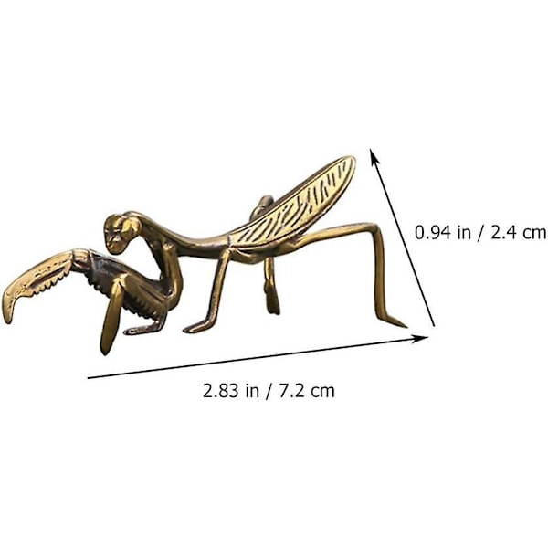 Kobber Bedende Knæler Feng Shui Messing Statue Haveskulptur til Have Gårdkunst Te Bord Indretning Samlerobjekt Gave Forårsfest Dekoration Gylden