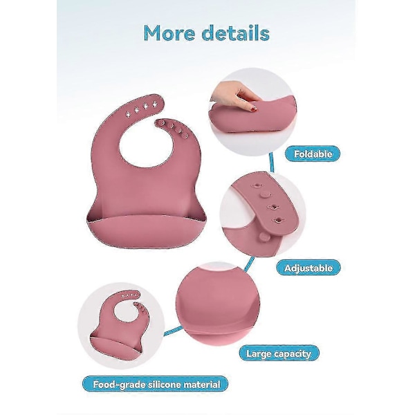 8 st Baby Matningsset Barn Silikon Halkfri BPA-fri Servisset Y19