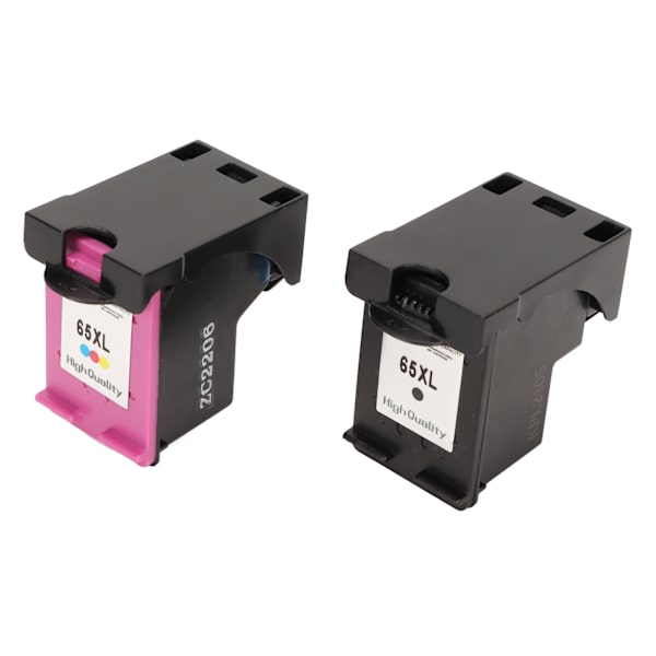 2 kpl mustia värillisiä 65XL mustepatruunoita, jotka korvaavat HP for Envy 5055 5052 5010 for DeskJet 3755 2600 3752 2652 for AMP 100