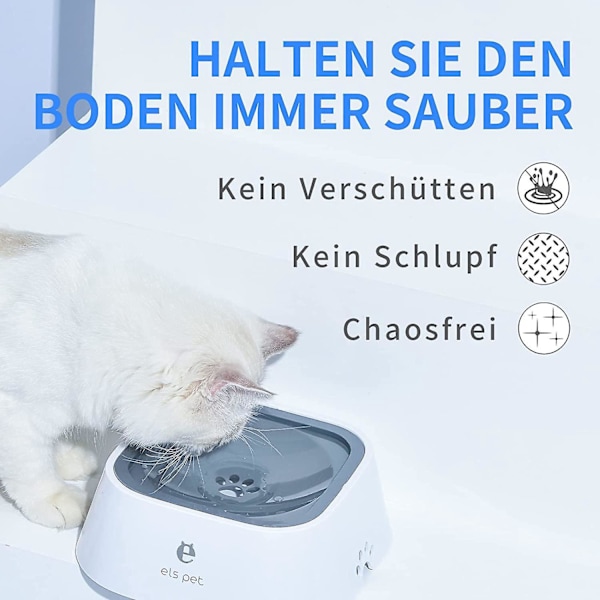 Vannskål for hunder: 1L Lekkasjesikker drikkeskål reiseskål, Sklisikker katt hund kjæledyr hundeskål Anti-søl vanndispenser for kjæledyr & Innendørs & Utendørs &