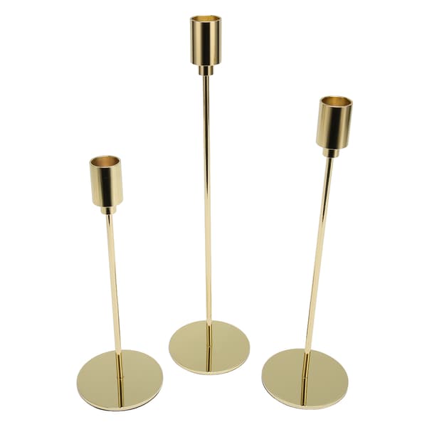Metall lysestake Tynn Vakker Elegant Gull Lysestakeholdere for Bryllup Borddekorasjon