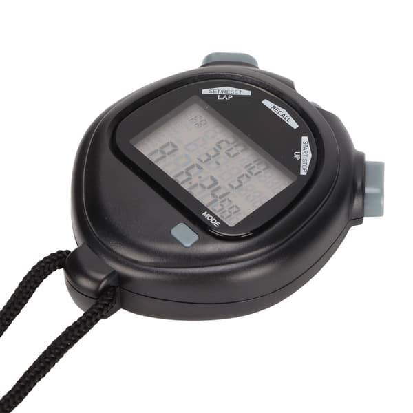 Digitalt Stopur Timer Multifunktion 3 Linjers Display 100 Omgangs Hukommelse Nedtælling 12 24 Timers System Sportsstopur