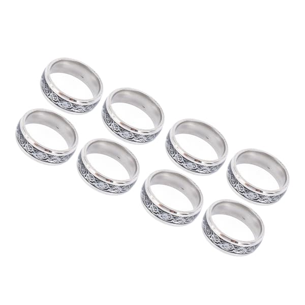 8 stk. Dragemønsterring Mænd Rustfrit Stål Moderigtig Elegant Ring Smykketilbehør til Datingfest