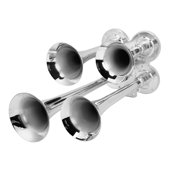 4 Trompet Luft Horn Super Høj 135DB Forkromet Zink til 12V/24V Semi Pickup RV SUV